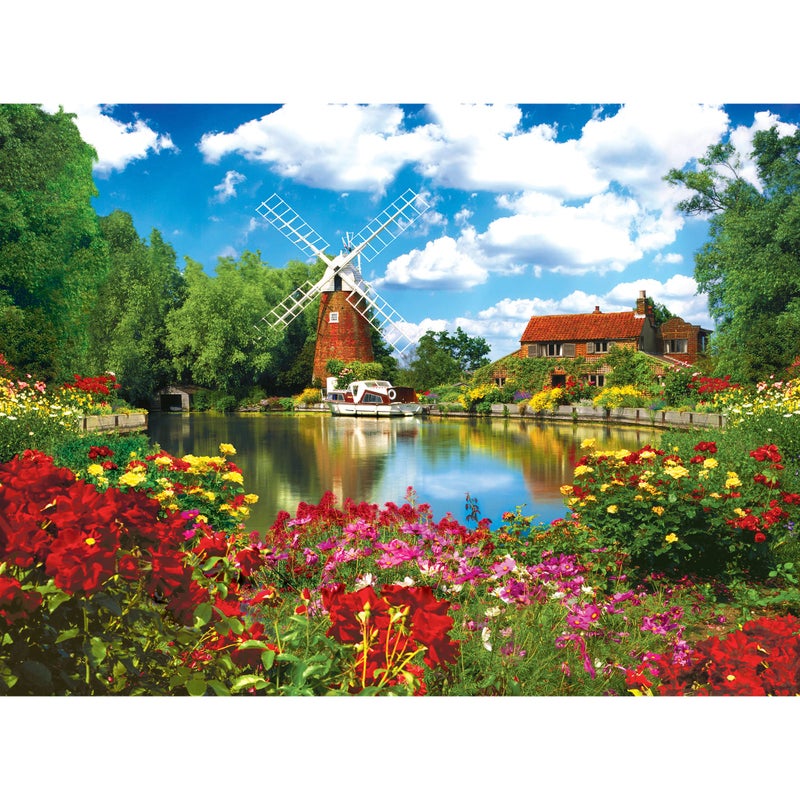 RoseArt - Kodak Premium - Hunsett Mill and The River Ant, Norfolk, England - 1000 Piece Jigsaw Puzzle for Adults - Image 1
